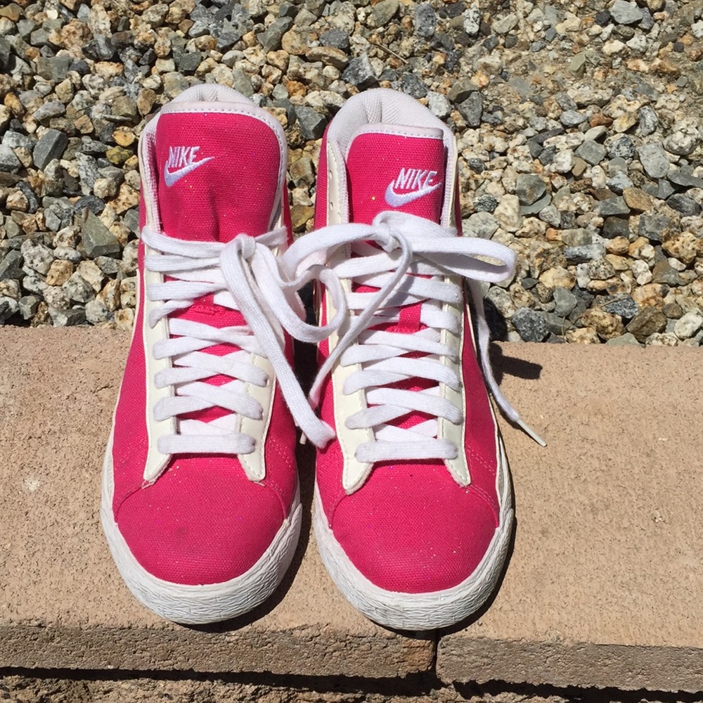 Pink nike high tops